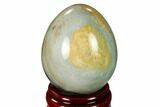 Polished Polychrome Jasper Egg - Madagascar #159077-1
